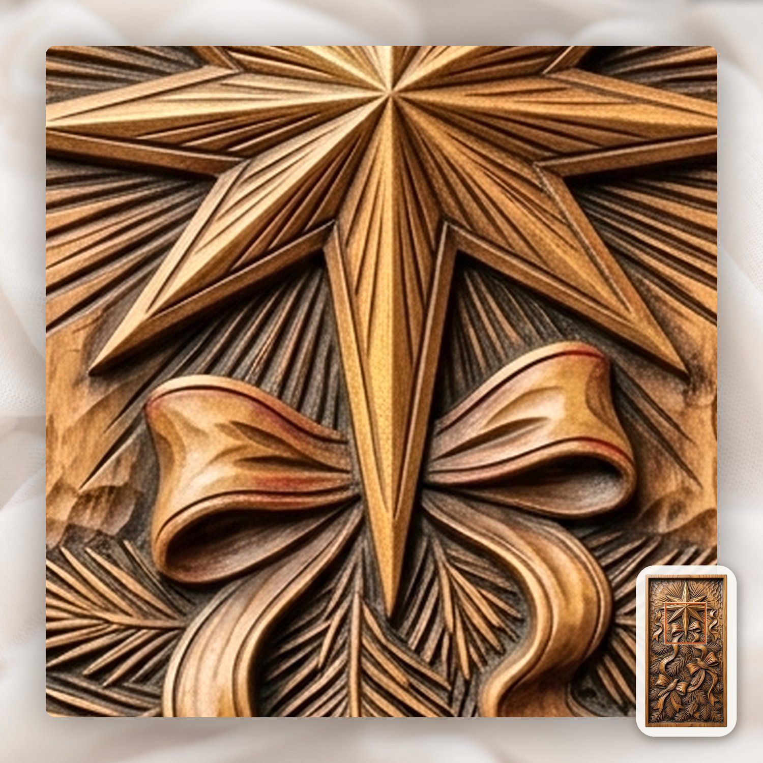 Christmas Tree Star CNC Relief STL bas-relief STL — view 12
