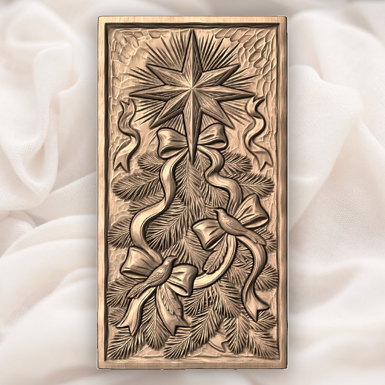 Christmas Tree Star CNC Relief STL bas-relief STL — view 4