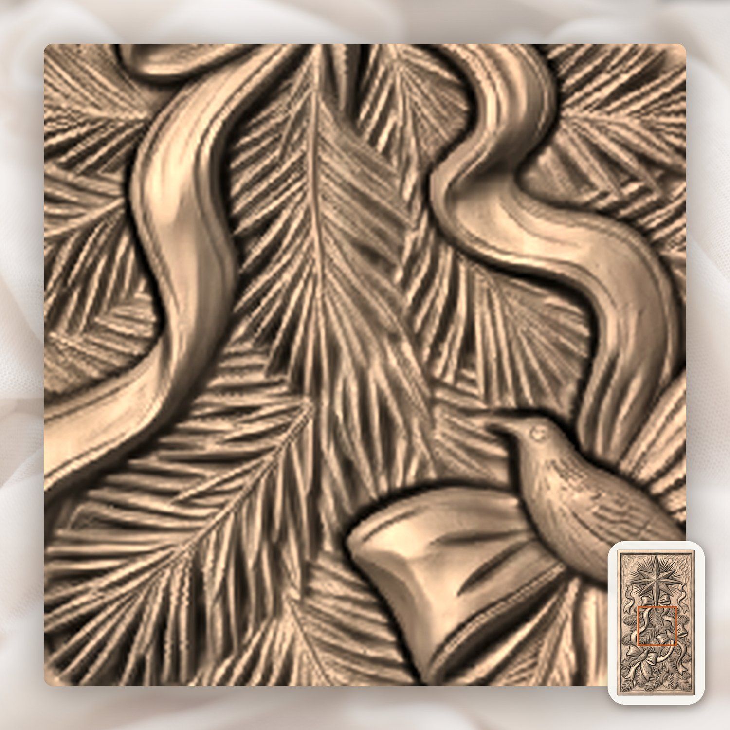 Christmas Tree Star CNC Relief STL bas-relief STL — view 7