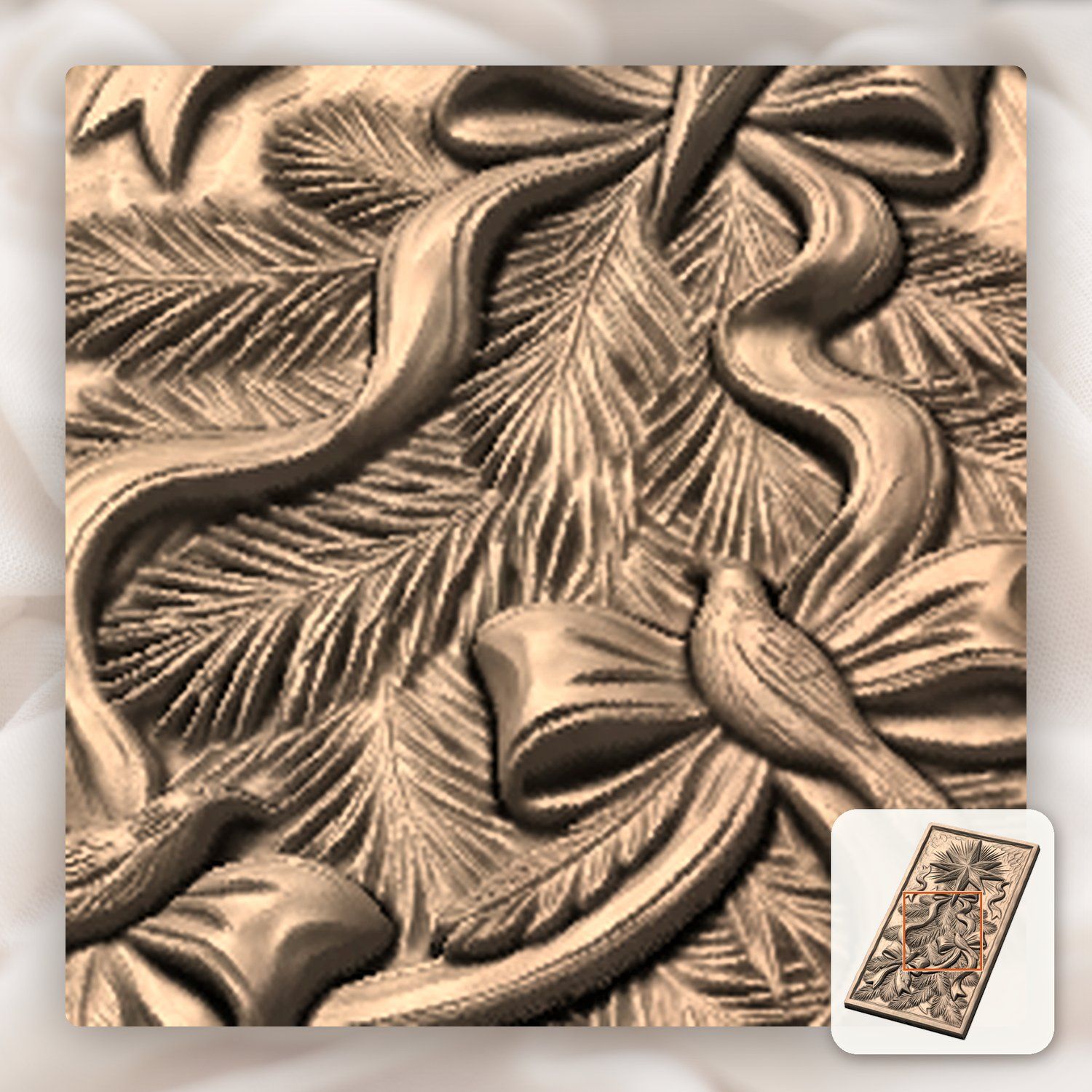 Christmas Tree Star CNC Relief STL bas-relief STL — view 9