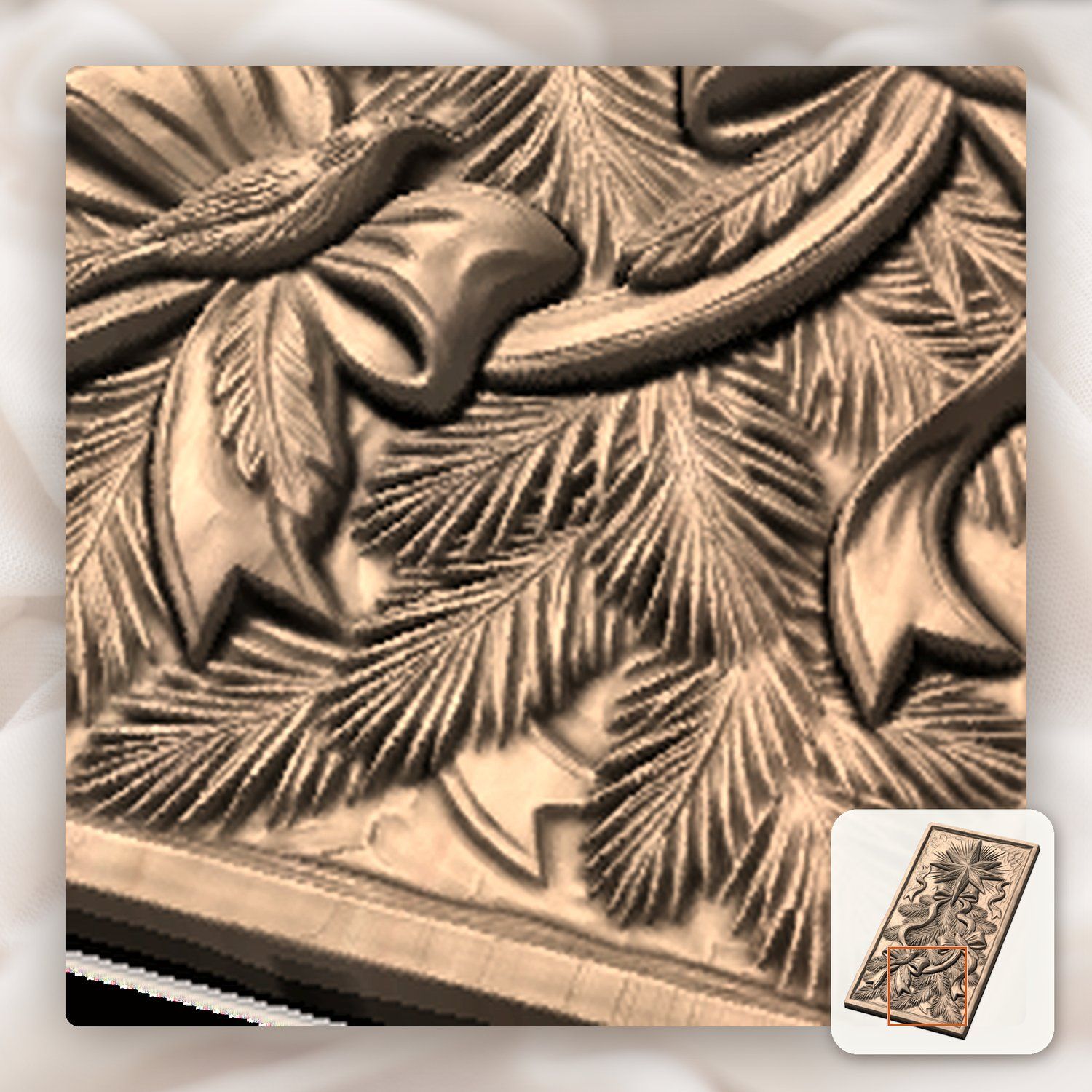 Christmas Tree Star CNC Relief STL bas-relief STL — view 10