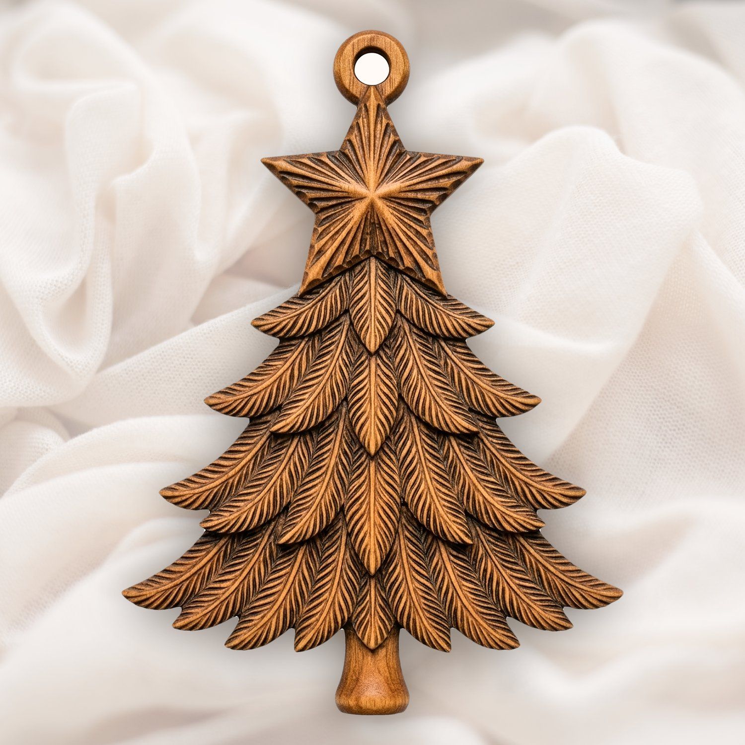 Christmas Tree Star Ornament CNC Relief STL bas-relief STL — view 4