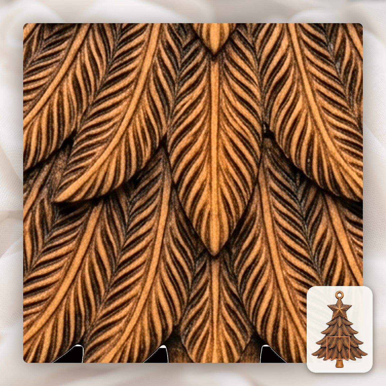 Christmas Tree Star Ornament CNC Relief STL bas-relief STL — view 12