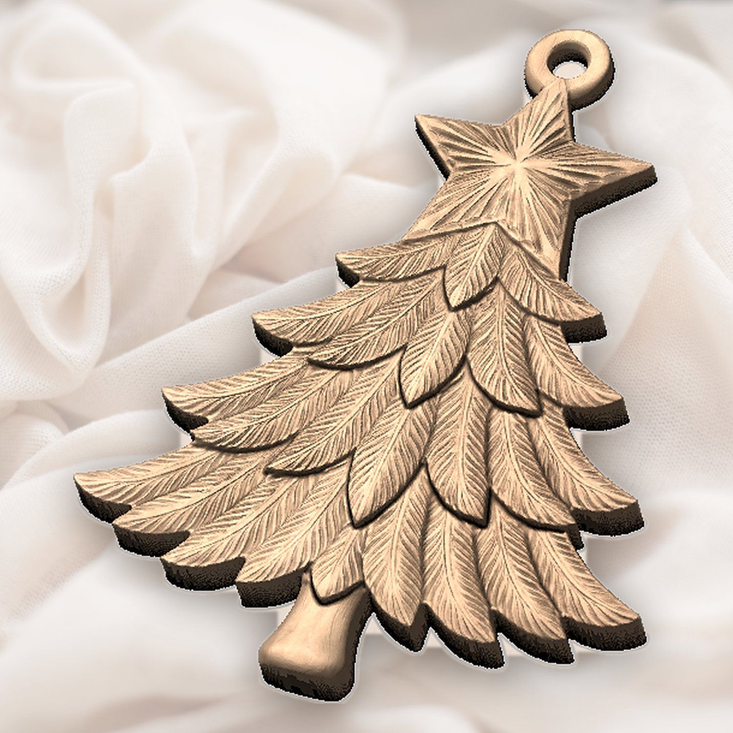 Christmas Tree Star Ornament CNC Relief STL bas-relief STL — view 6