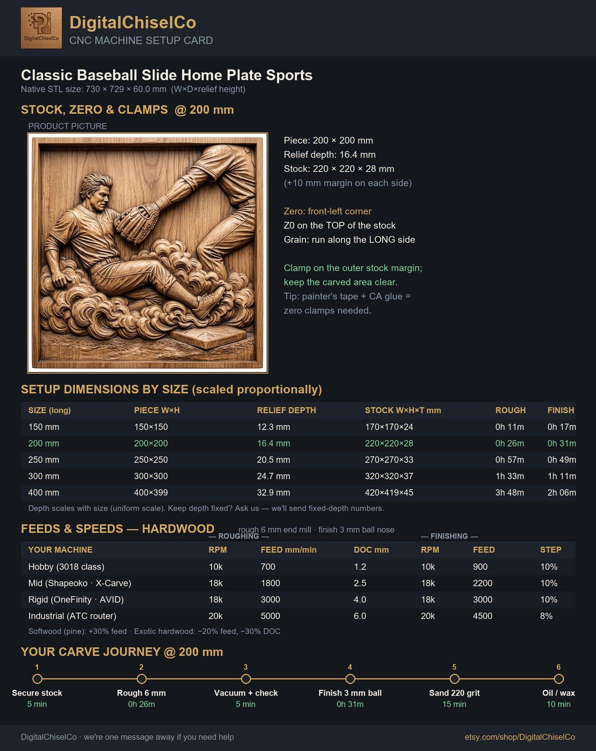 Classic Baseball Slide Home Plate CNC Relief STL bas-relief STL — view 10