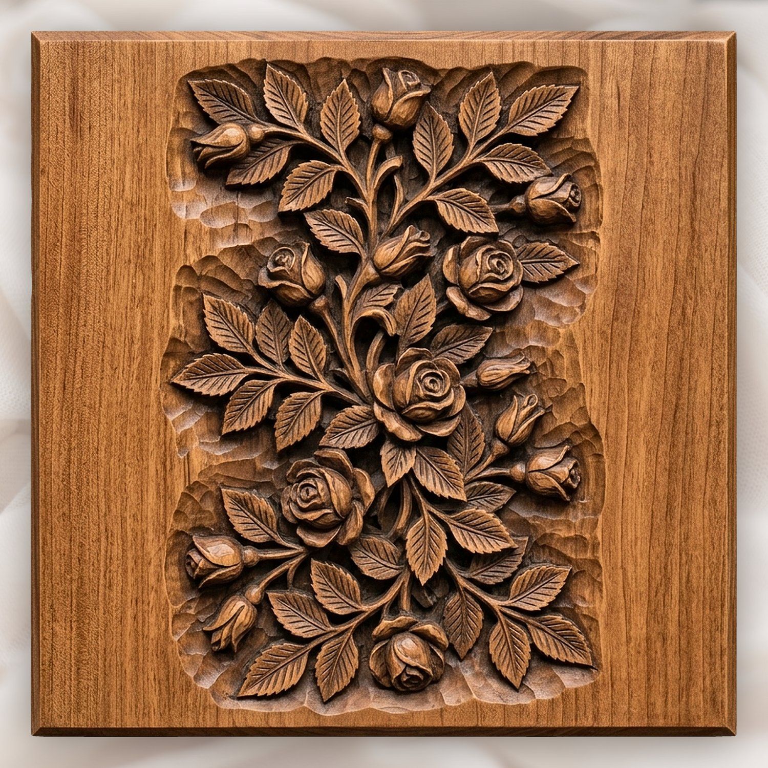 Climbing Roses Garland CNC Relief STL bas-relief STL design