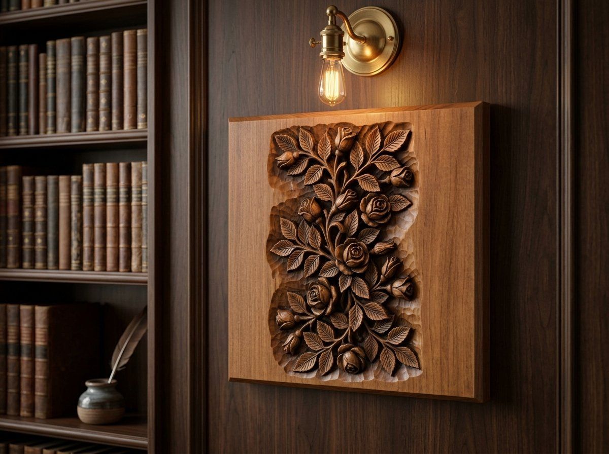 Climbing Roses Garland CNC Relief STL bas-relief STL — view 13