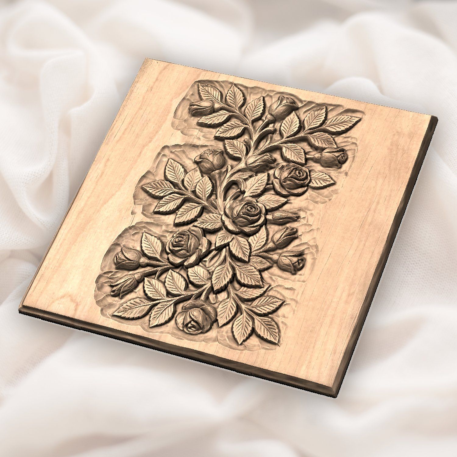 Climbing Roses Garland CNC Relief STL bas-relief STL — view 5