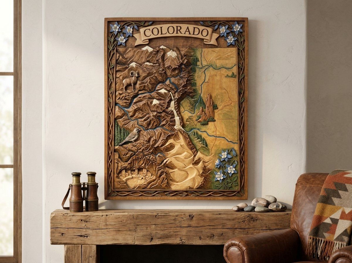 Colorado Rocky Mountain 3D Map CNC Relief STL bas-relief STL — view 13