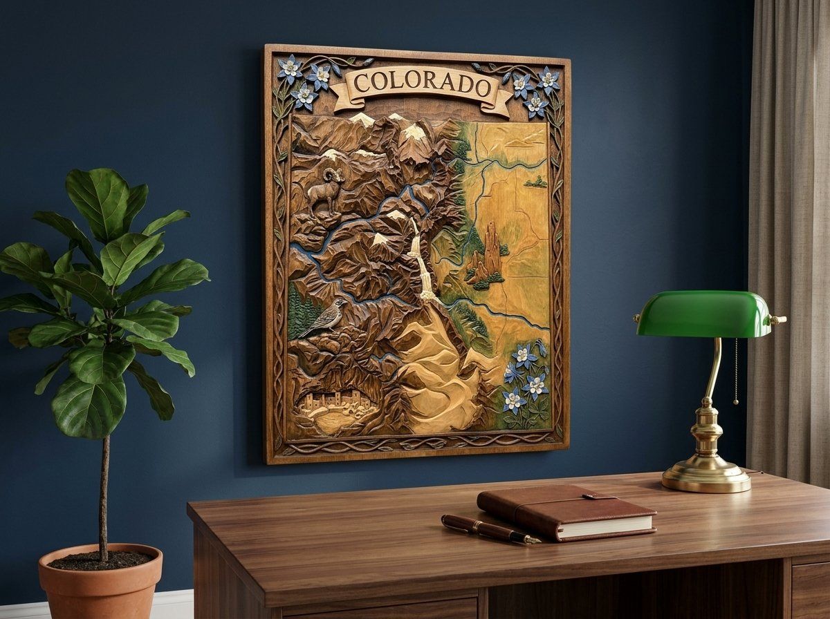 Colorado Rocky Mountain 3D Map CNC Relief STL bas-relief STL — view 14