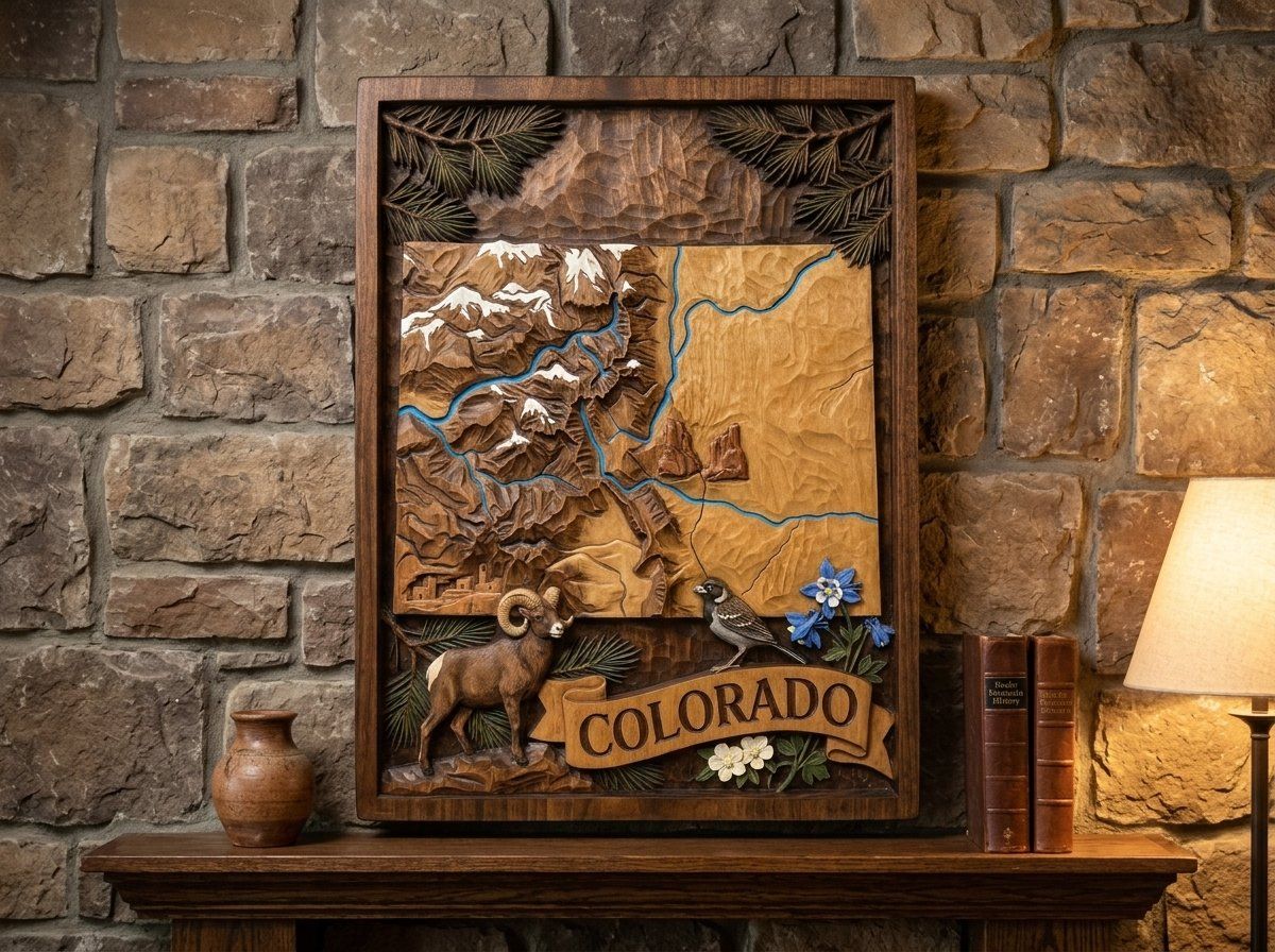 Colorado Rocky Mountains Bighorn Sheep CNC Relief STL bas-relief STL — view 13