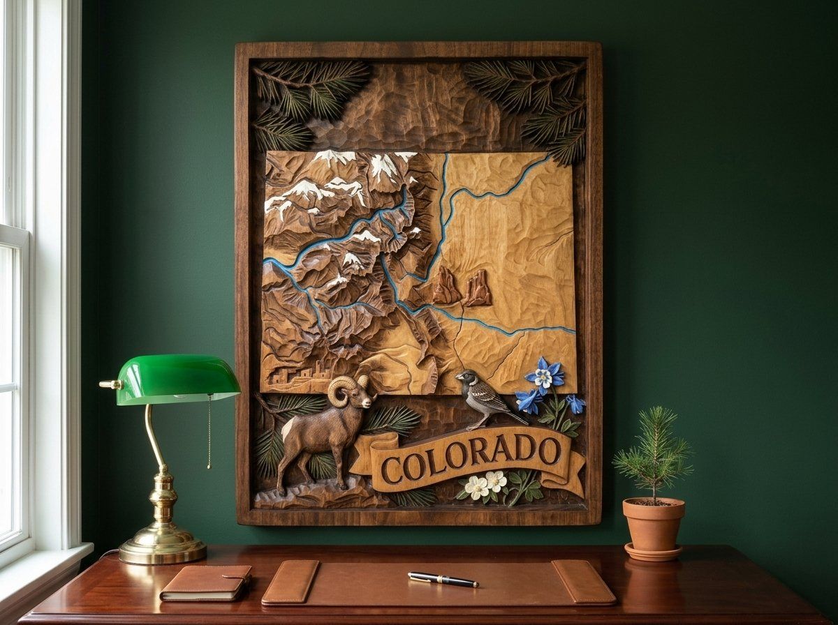 Colorado Rocky Mountains Bighorn Sheep CNC Relief STL bas-relief STL — view 14