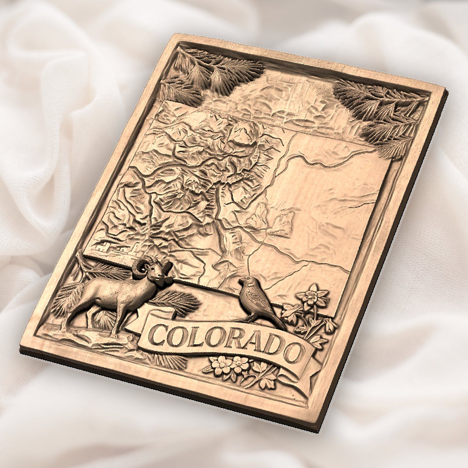 Colorado Rocky Mountains Bighorn Sheep CNC Relief STL bas-relief STL — view 6