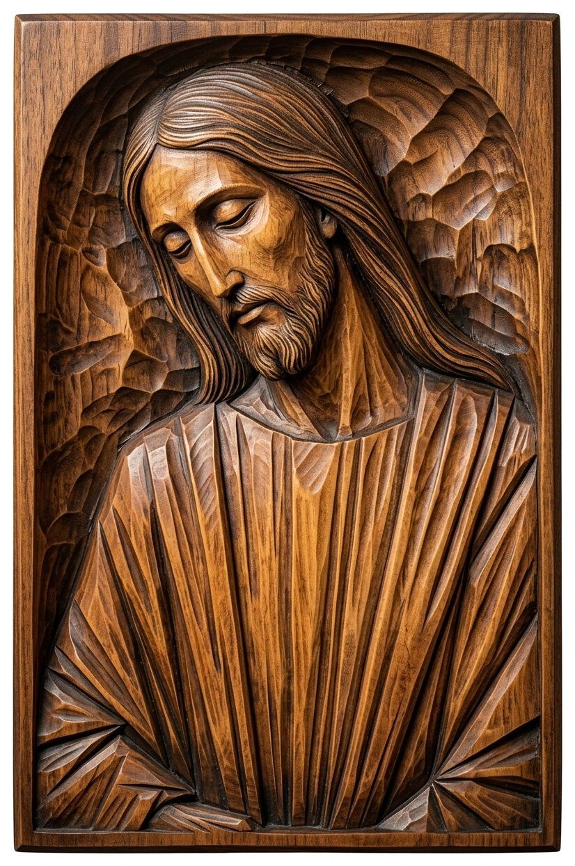 Compassionate Jesus Christ Portrait CNC Relief STL bas-relief STL — view 4