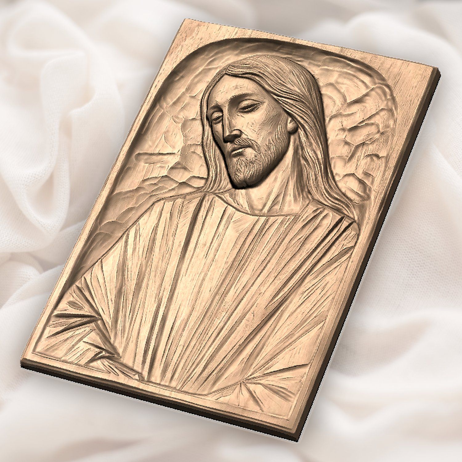 Compassionate Jesus Christ Portrait CNC Relief STL bas-relief STL — view 6