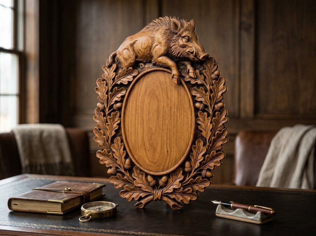 Cowboy Bucking Horse Trophy Shield CNC Relief STL bas-relief STL — view 13