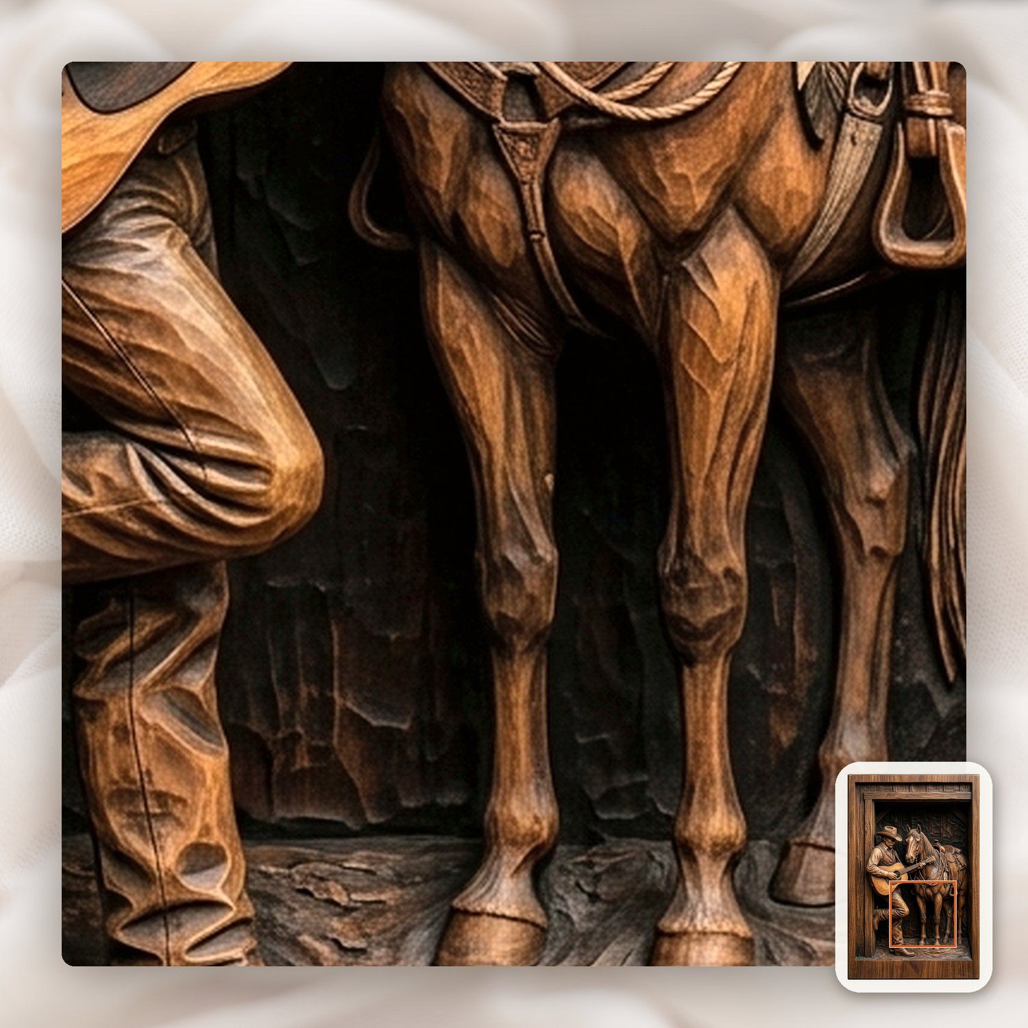 Cowboy Guitar Barn CNC Relief STL bas-relief STL — view 11
