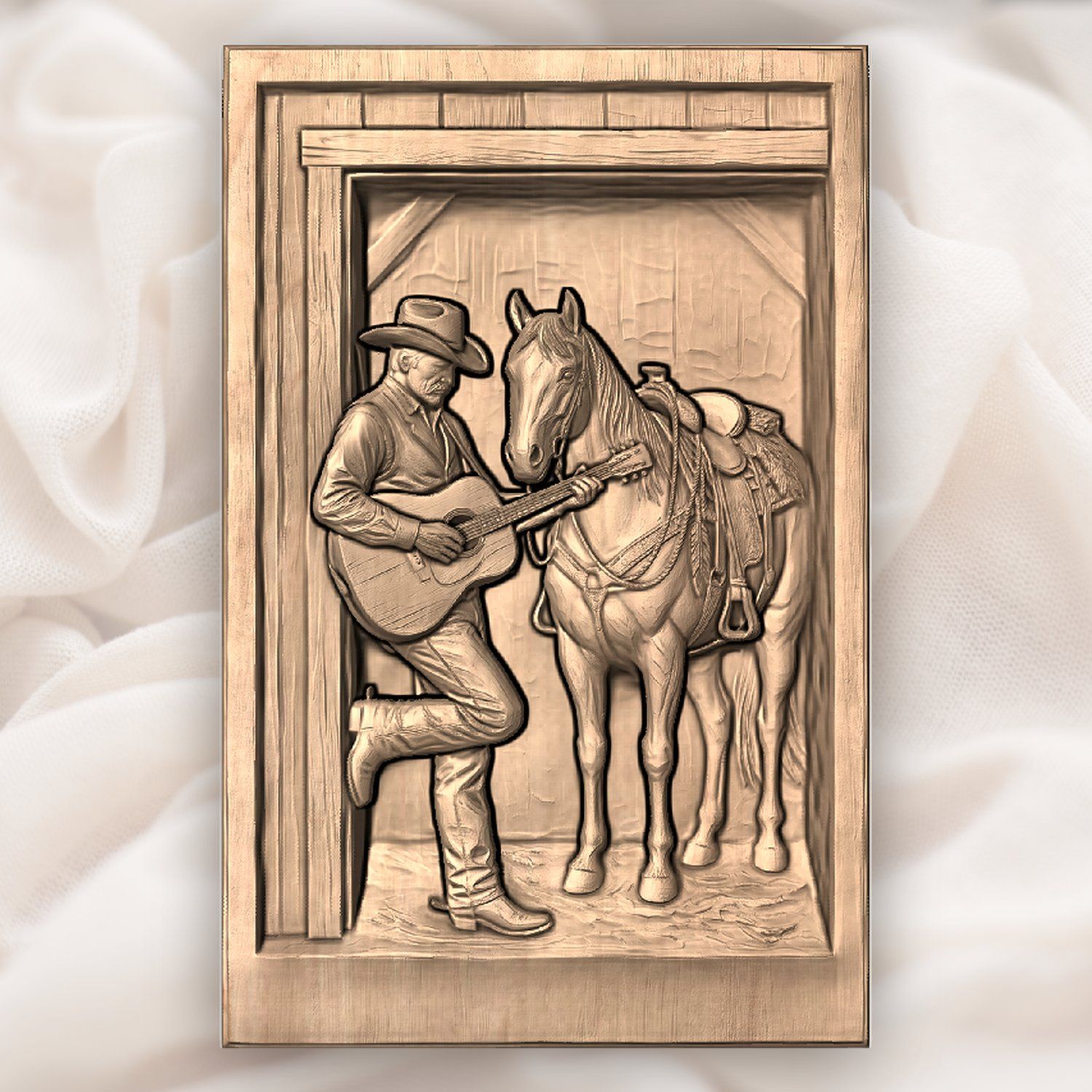 Cowboy Guitar Barn CNC Relief STL bas-relief STL — view 4