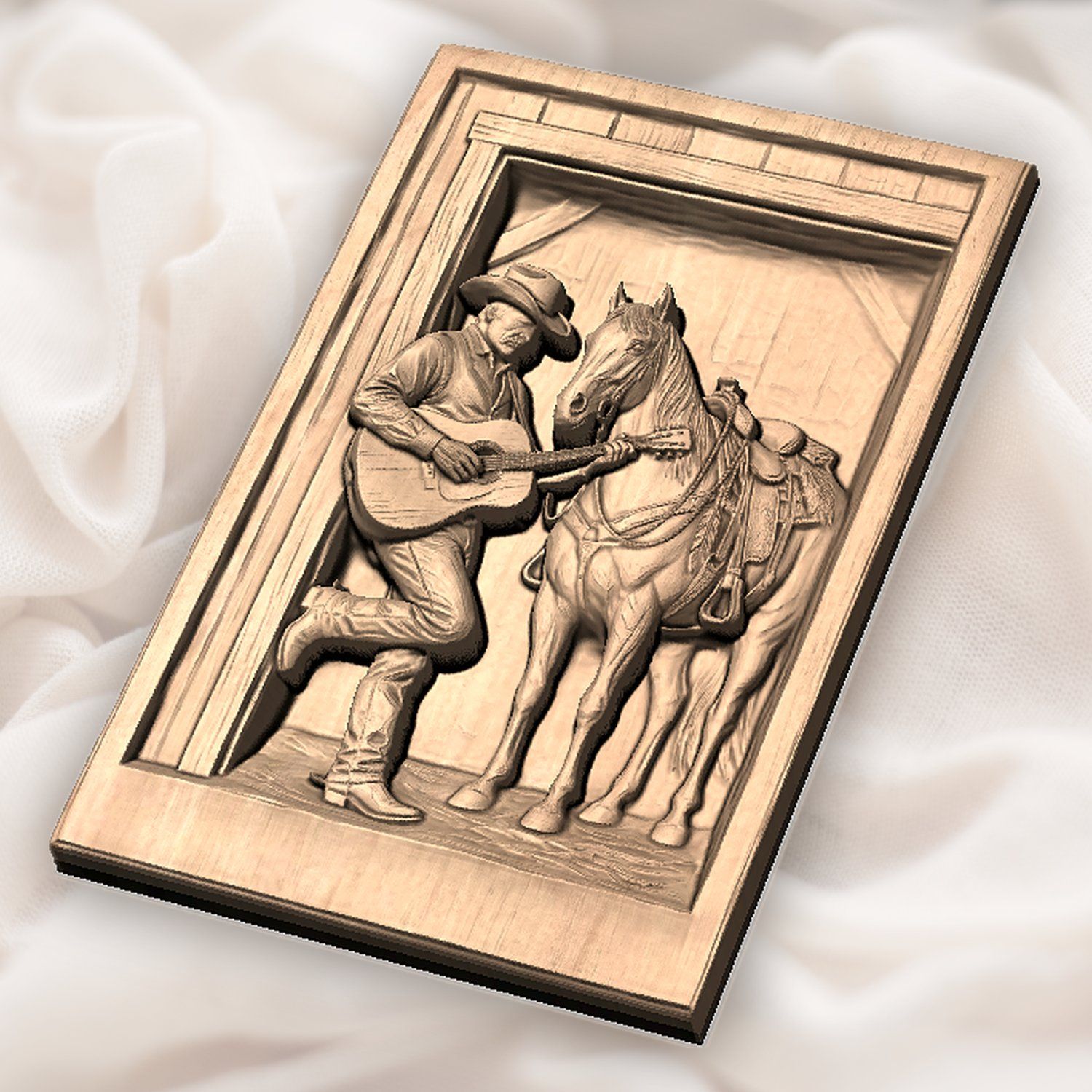 Cowboy Guitar Barn CNC Relief STL bas-relief STL — view 5
