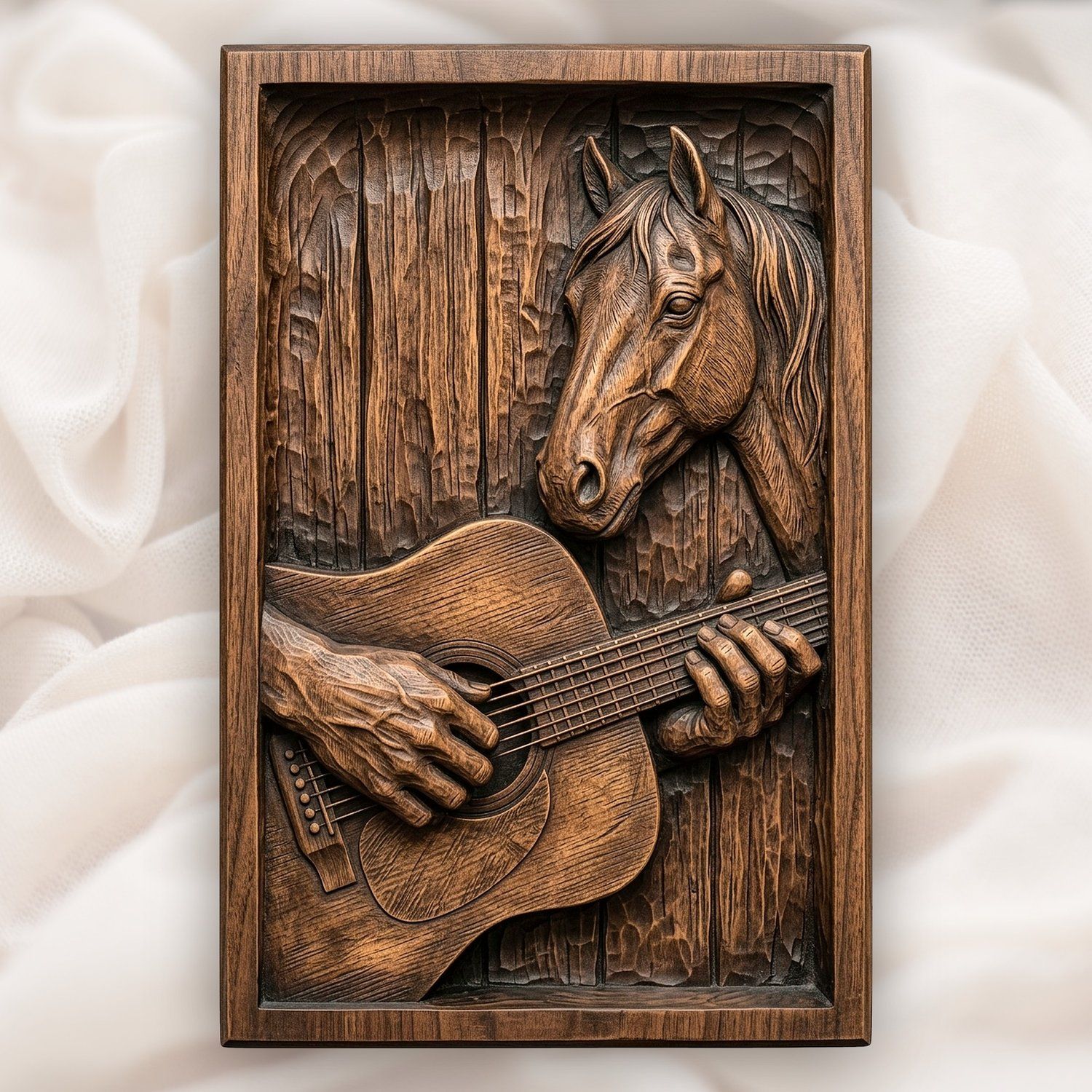 Cowboy Guitar Western CNC Relief STL bas-relief STL — view 2