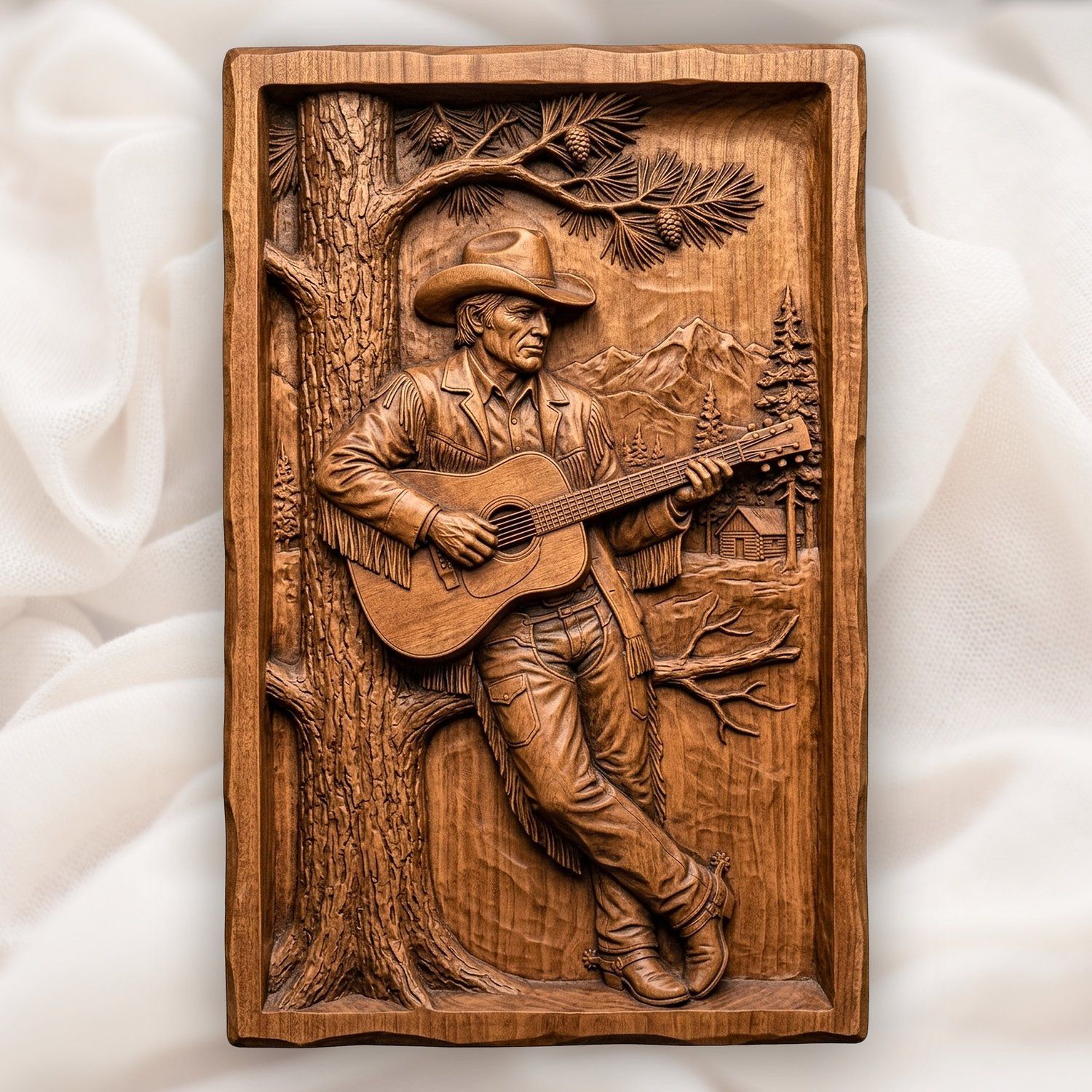 Cowboy Guitar Western CNC Relief STL bas-relief STL — view 7