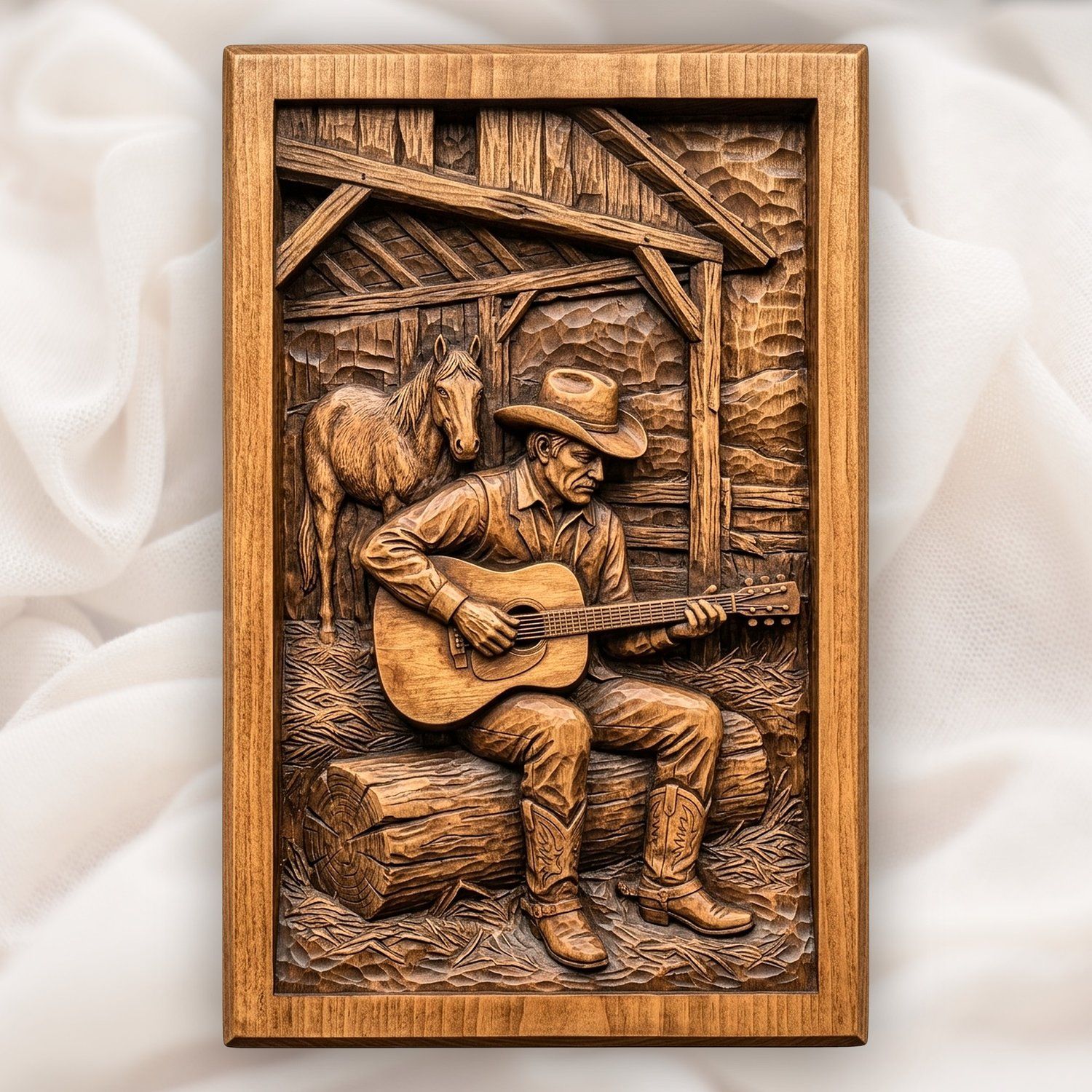 Cowboy Guitar Western CNC Relief STL bas-relief STL — view 9