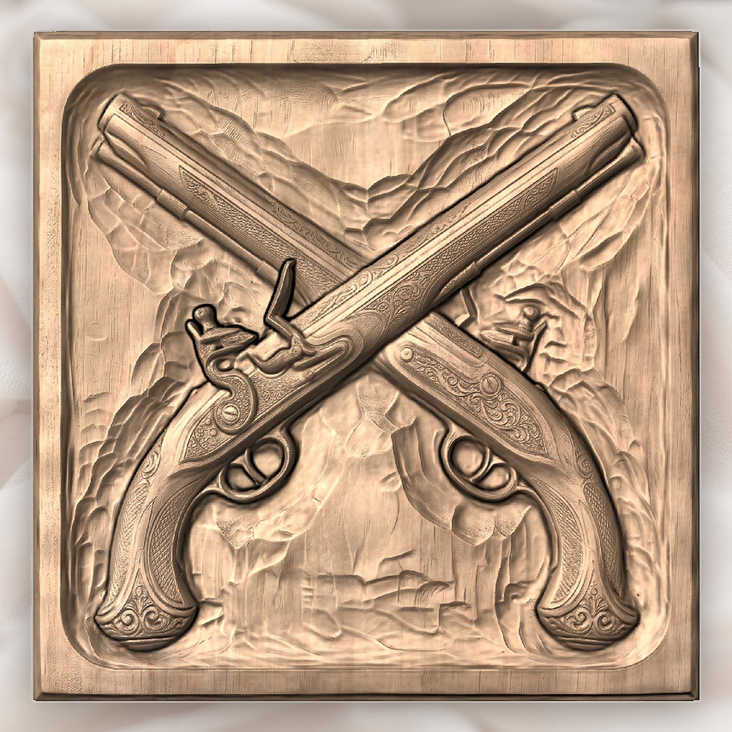 Pirate Flintlock Pistols CNC Relief STL bas-relief STL — view 4
