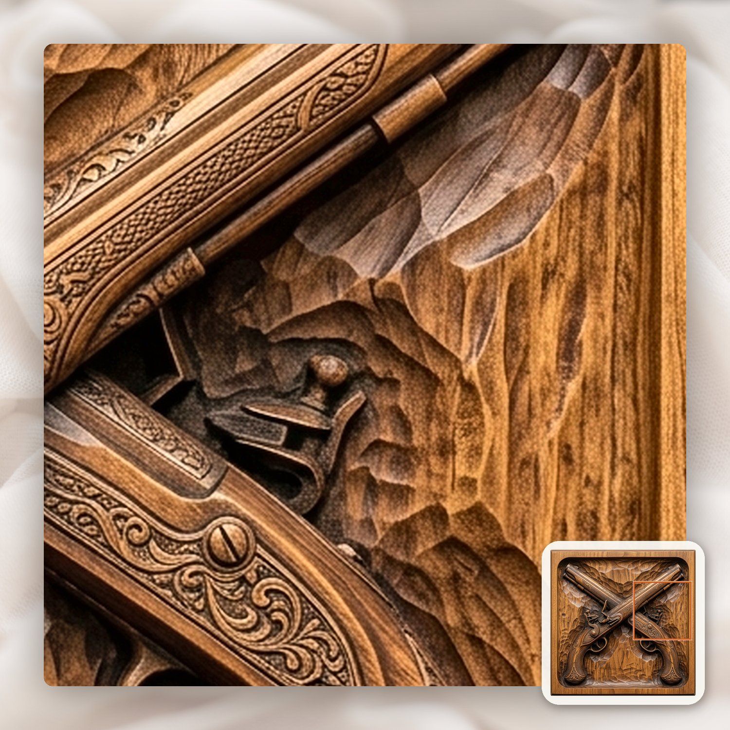 Pirate Flintlock Pistols CNC Relief STL bas-relief STL — view 11