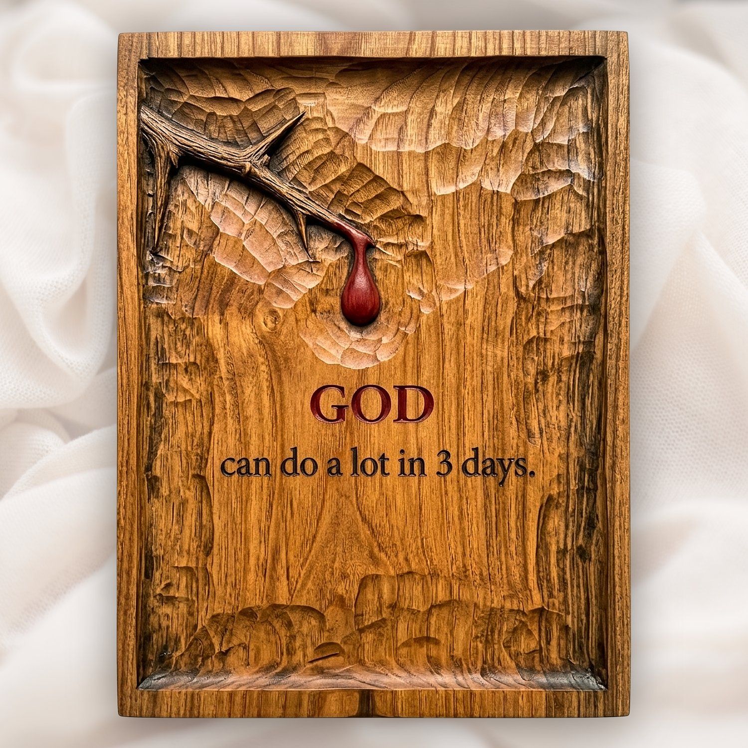 Crown of Thorns Christian Message CNC Relief STL bas-relief STL design