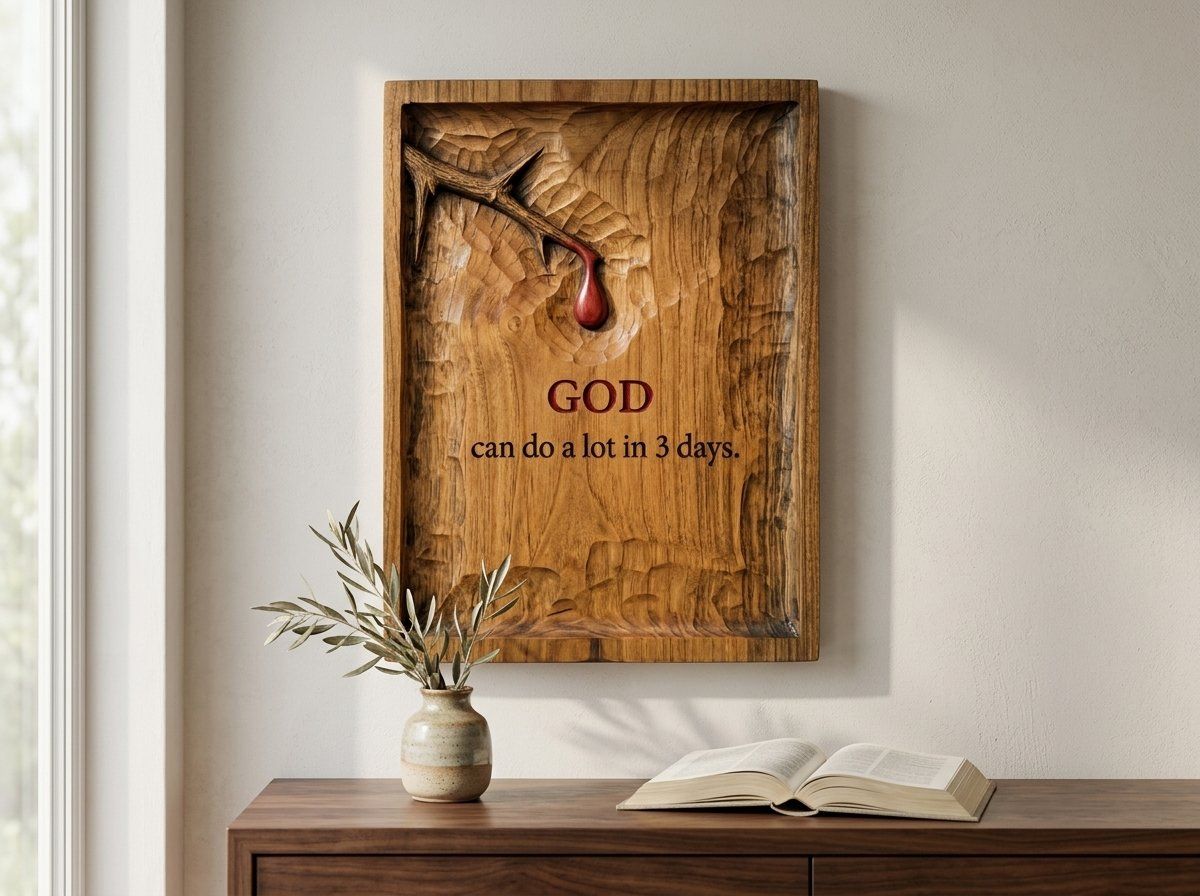 Crown of Thorns Christian Message CNC Relief STL bas-relief STL — view 13