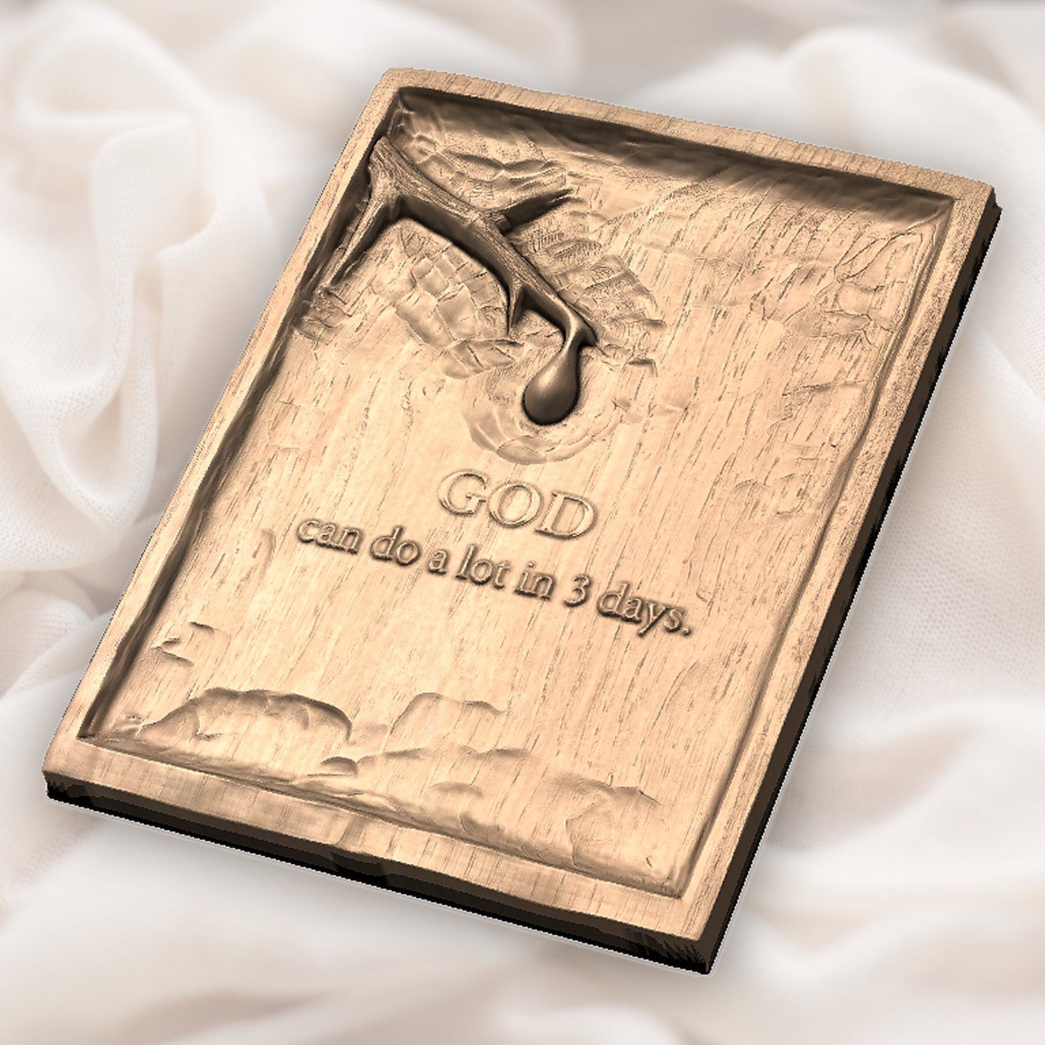 Crown of Thorns Christian Message CNC Relief STL bas-relief STL — view 5