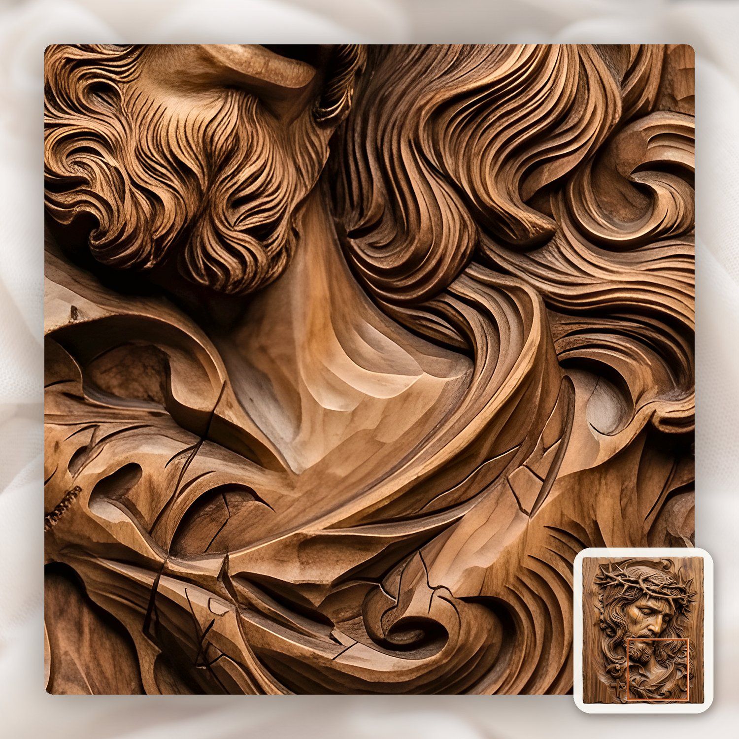 Crown of Thorns Jesus Passion CNC Relief STL bas-relief STL — view 10