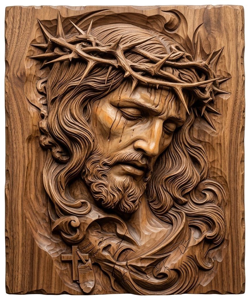 Crown of Thorns Jesus Passion CNC Relief STL bas-relief STL — view 11