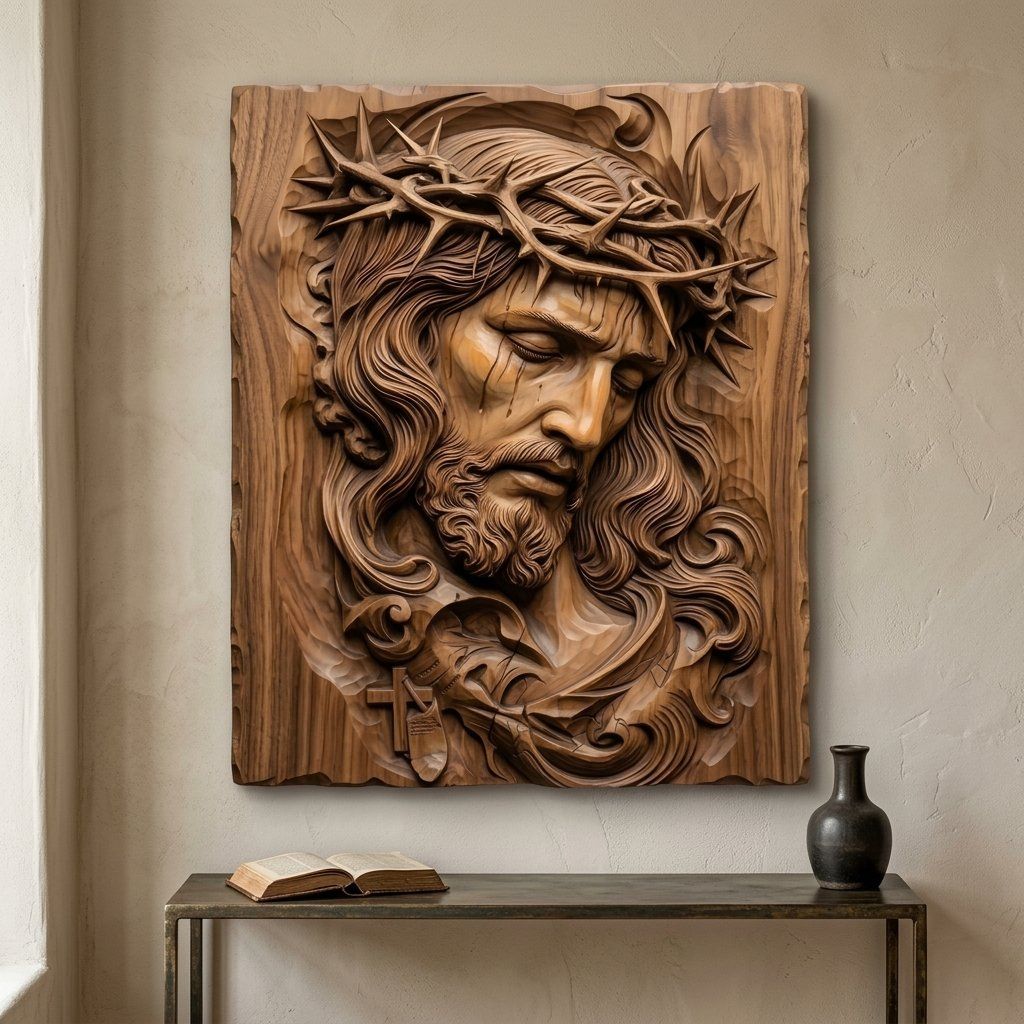 Crown of Thorns Jesus Passion CNC Relief STL bas-relief STL — view 13