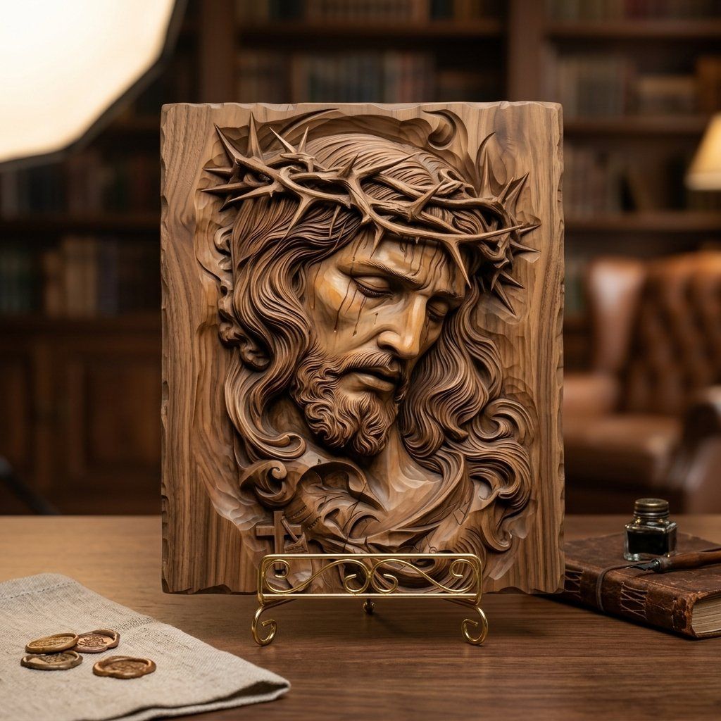 Crown of Thorns Jesus Passion CNC Relief STL bas-relief STL — view 14