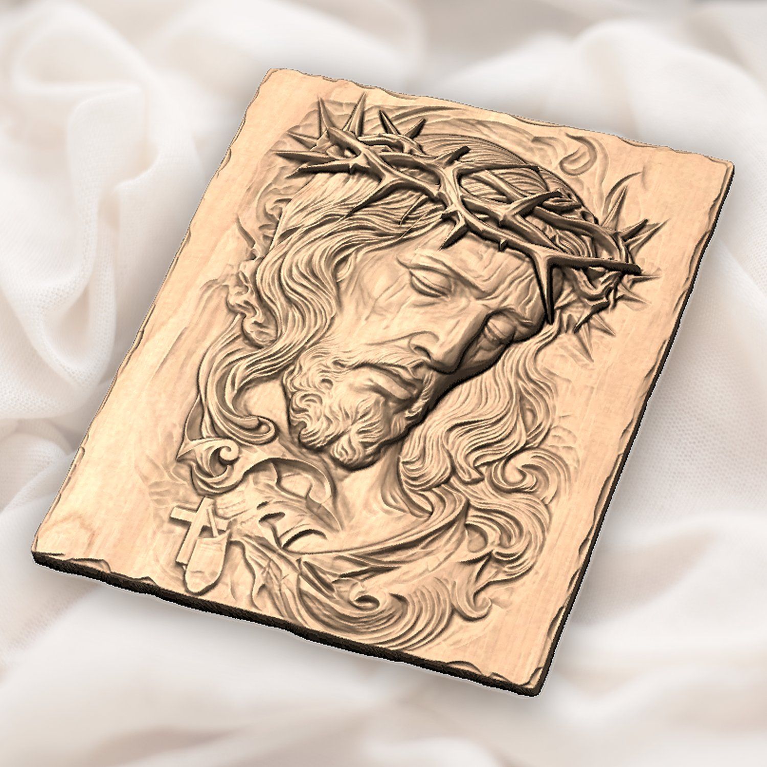 Crown of Thorns Jesus Passion CNC Relief STL bas-relief STL — view 3