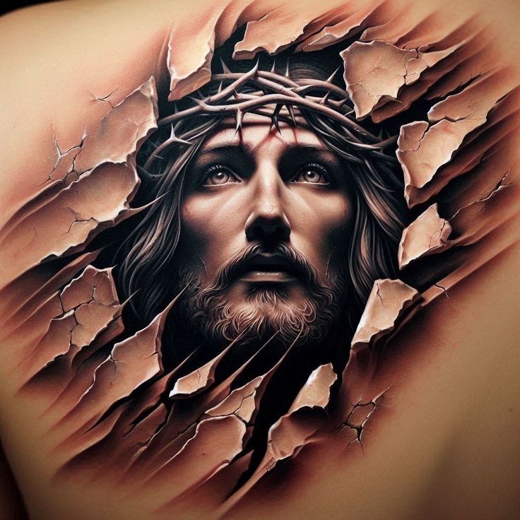 Crown of Thorns Jesus Portrait CNC Relief STL bas-relief STL — view 5