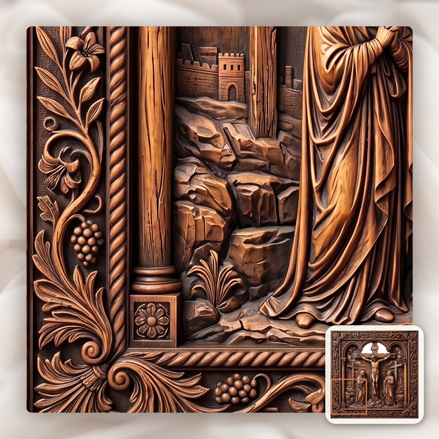 Jesus Dies on the Cross STL bas-relief STL — view 10