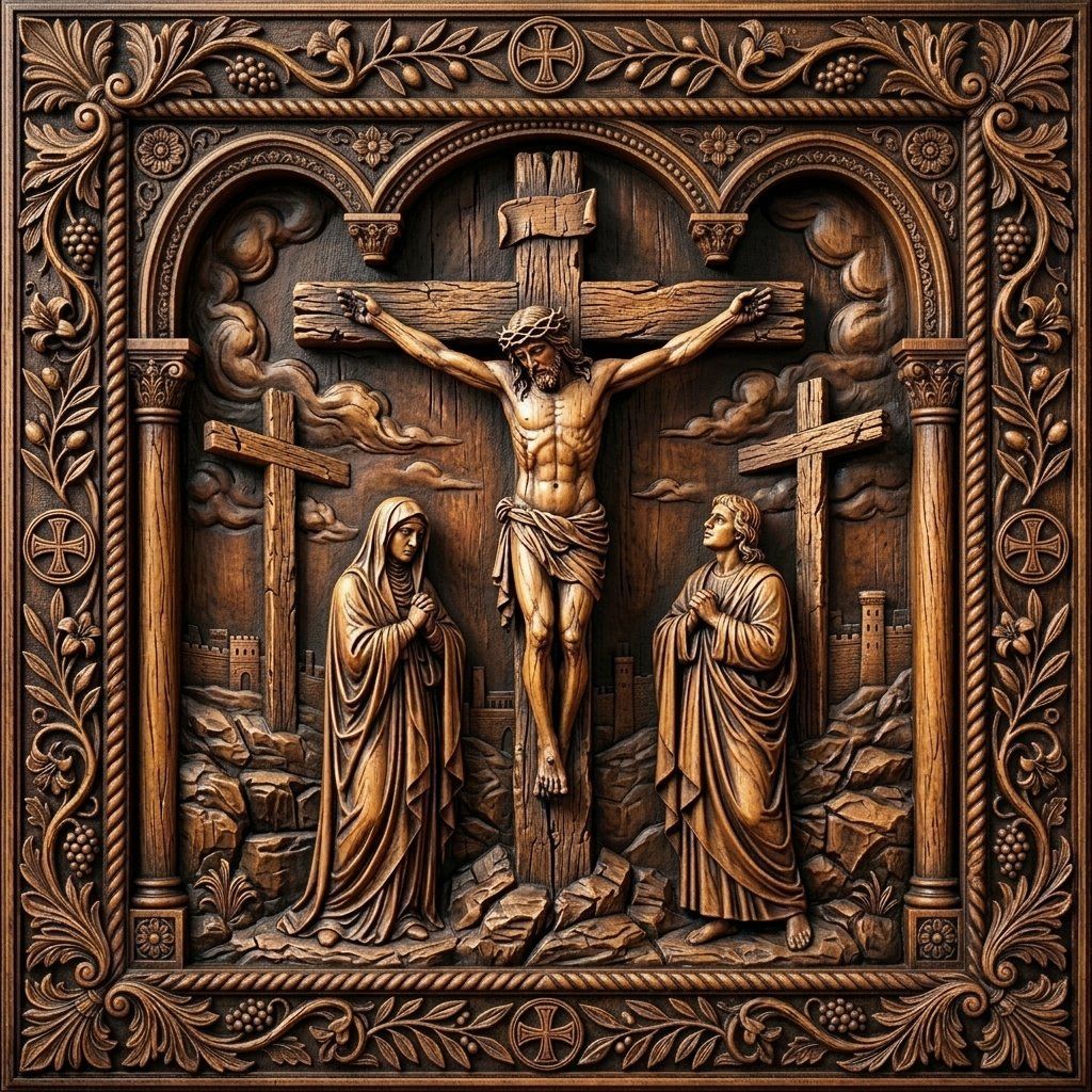 Jesus Dies on the Cross STL bas-relief STL — view 11
