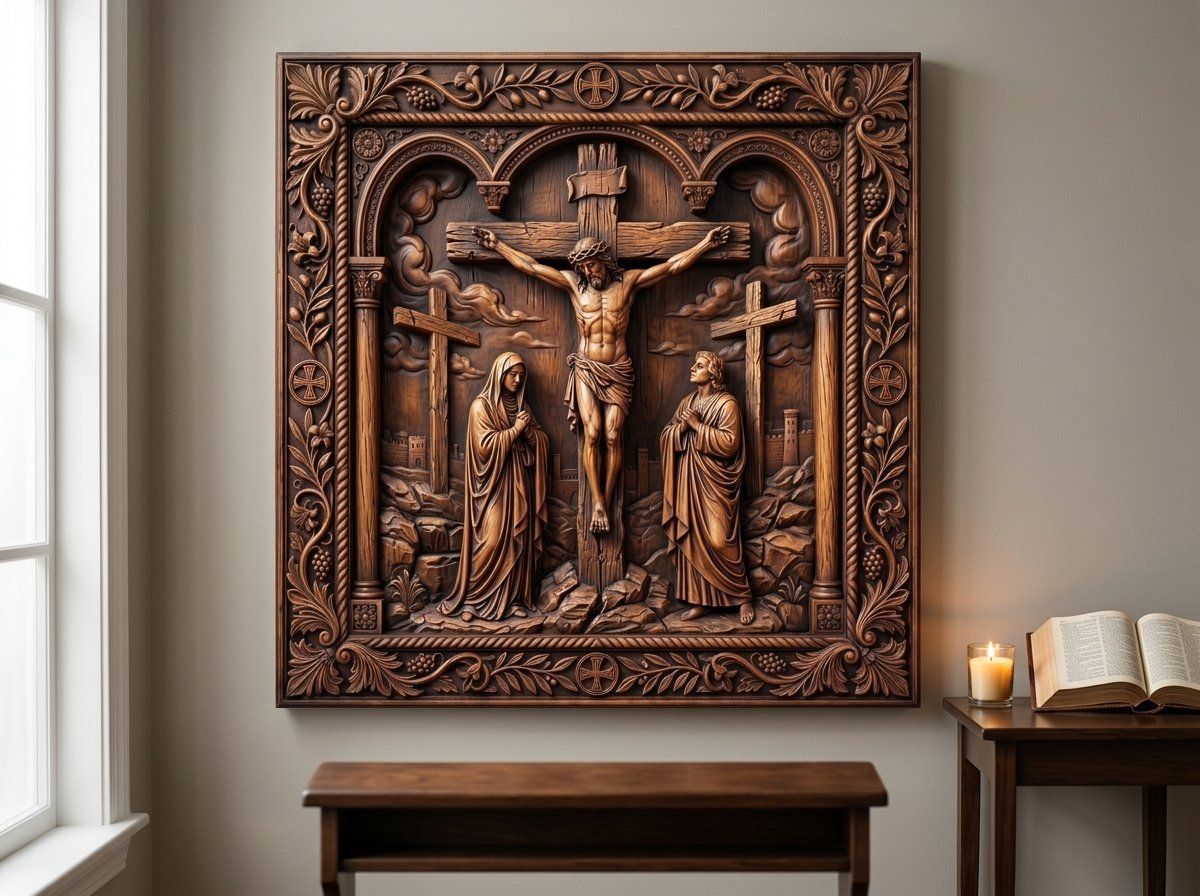 Jesus Dies on the Cross STL bas-relief STL — view 15