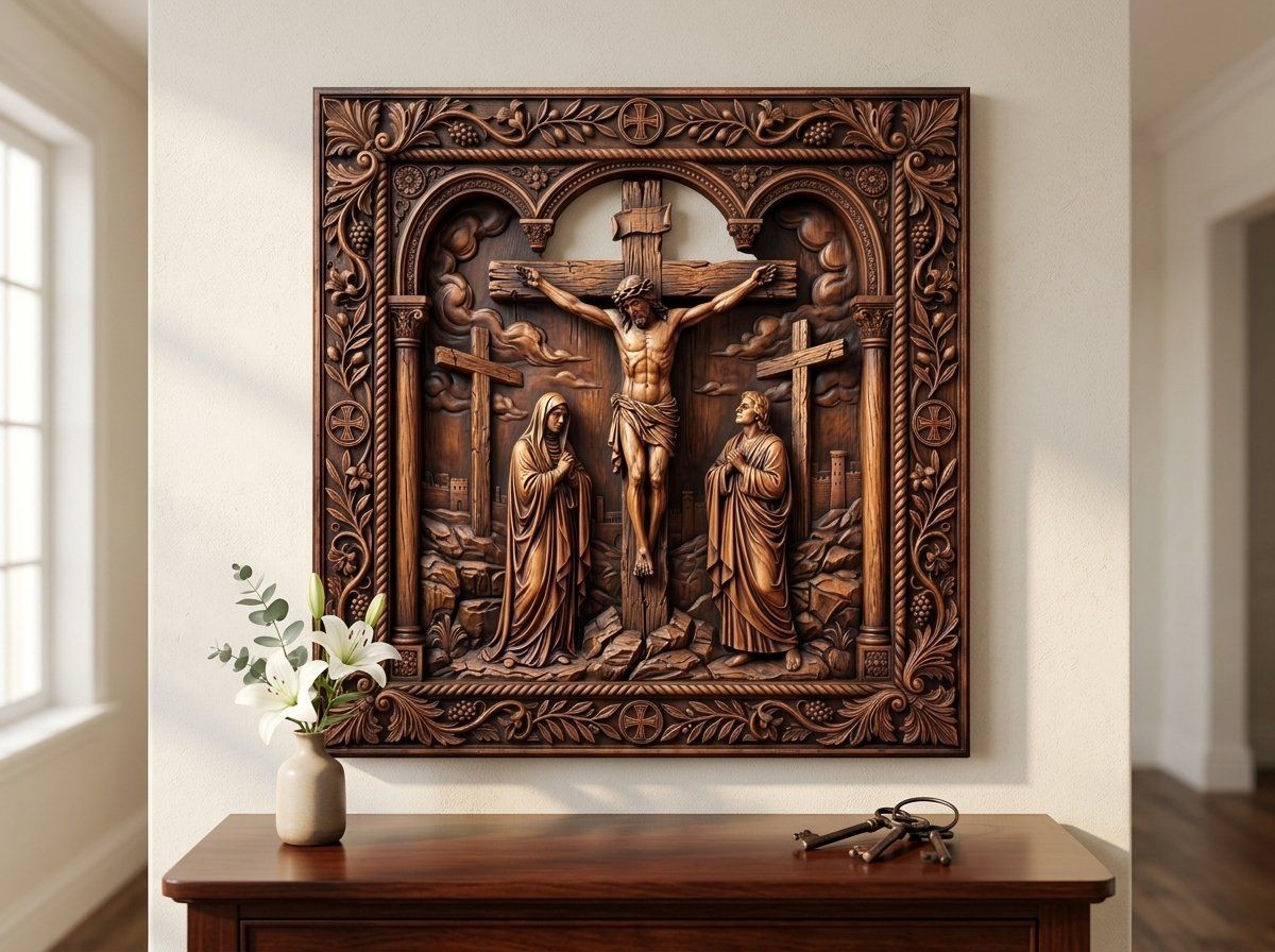 Jesus Dies on the Cross STL bas-relief STL — view 16