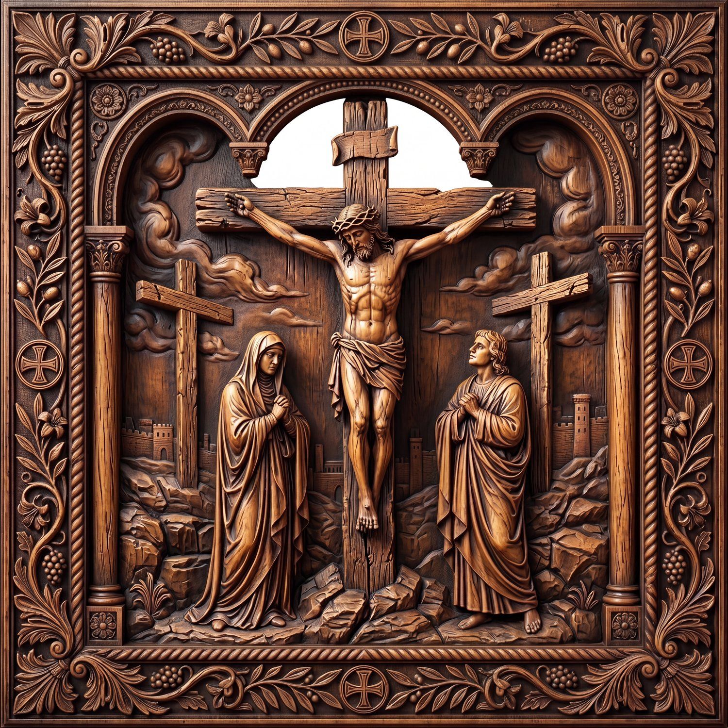 Jesus Dies on the Cross STL bas-relief STL — view 2