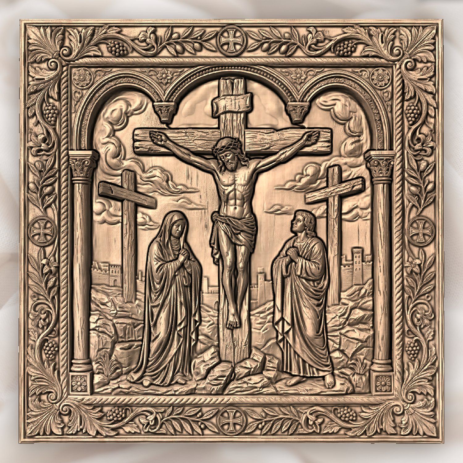 Jesus Dies on the Cross STL bas-relief STL — view 3