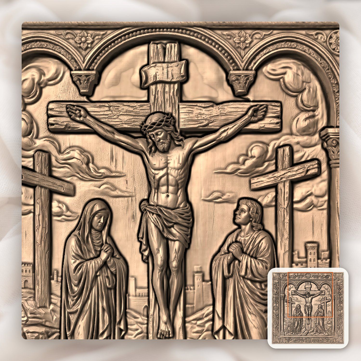 Jesus Dies on the Cross STL bas-relief STL — view 7