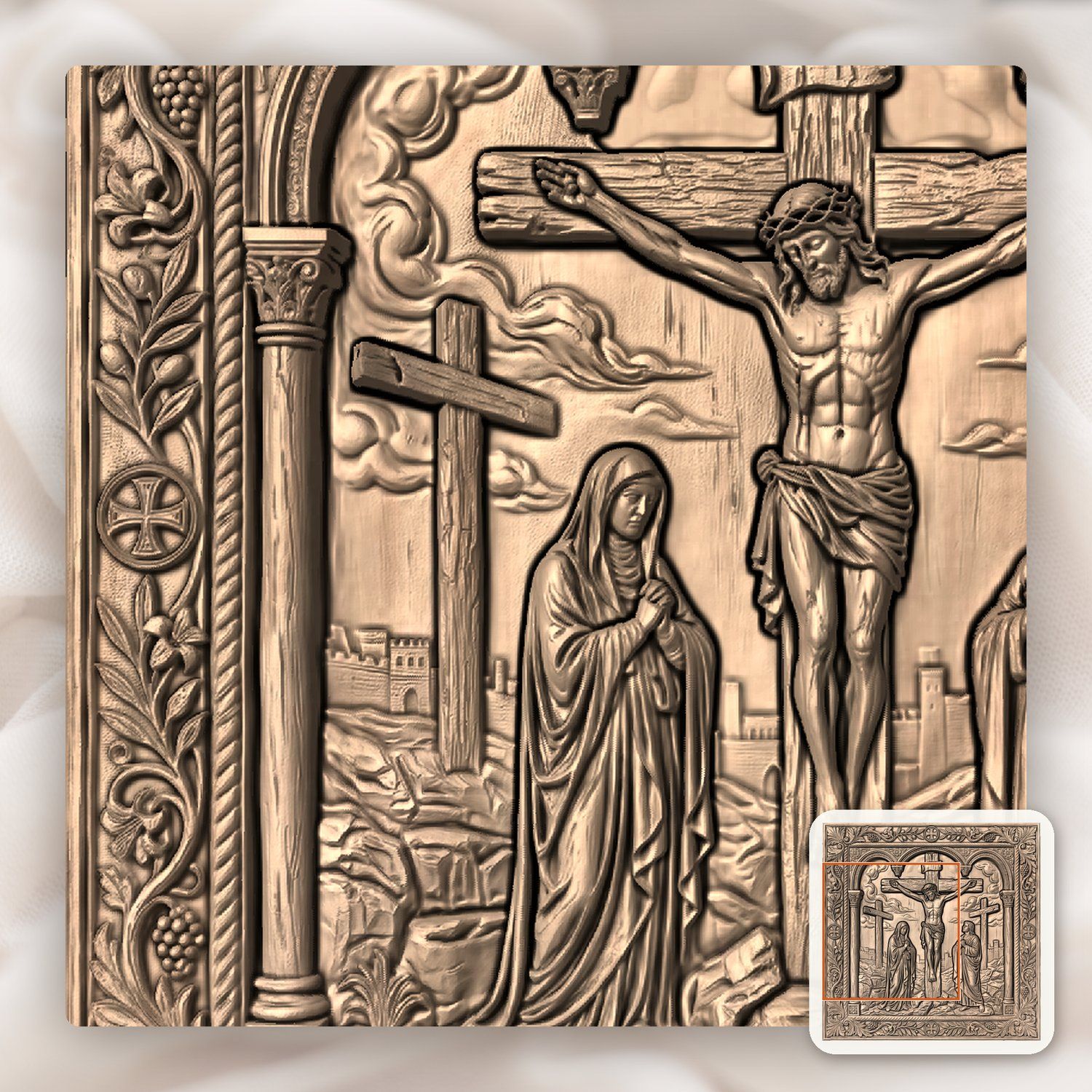 Jesus Dies on the Cross STL bas-relief STL — view 8