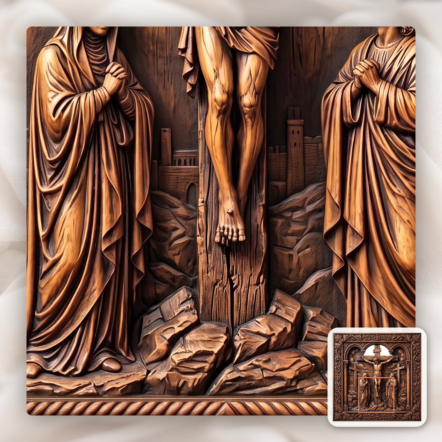 Jesus Dies on the Cross STL bas-relief STL — view 9