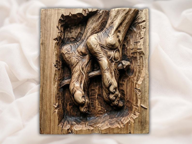 Pierced Feet of Christ Crucifixion Bas-Relief STL bas-relief STL design