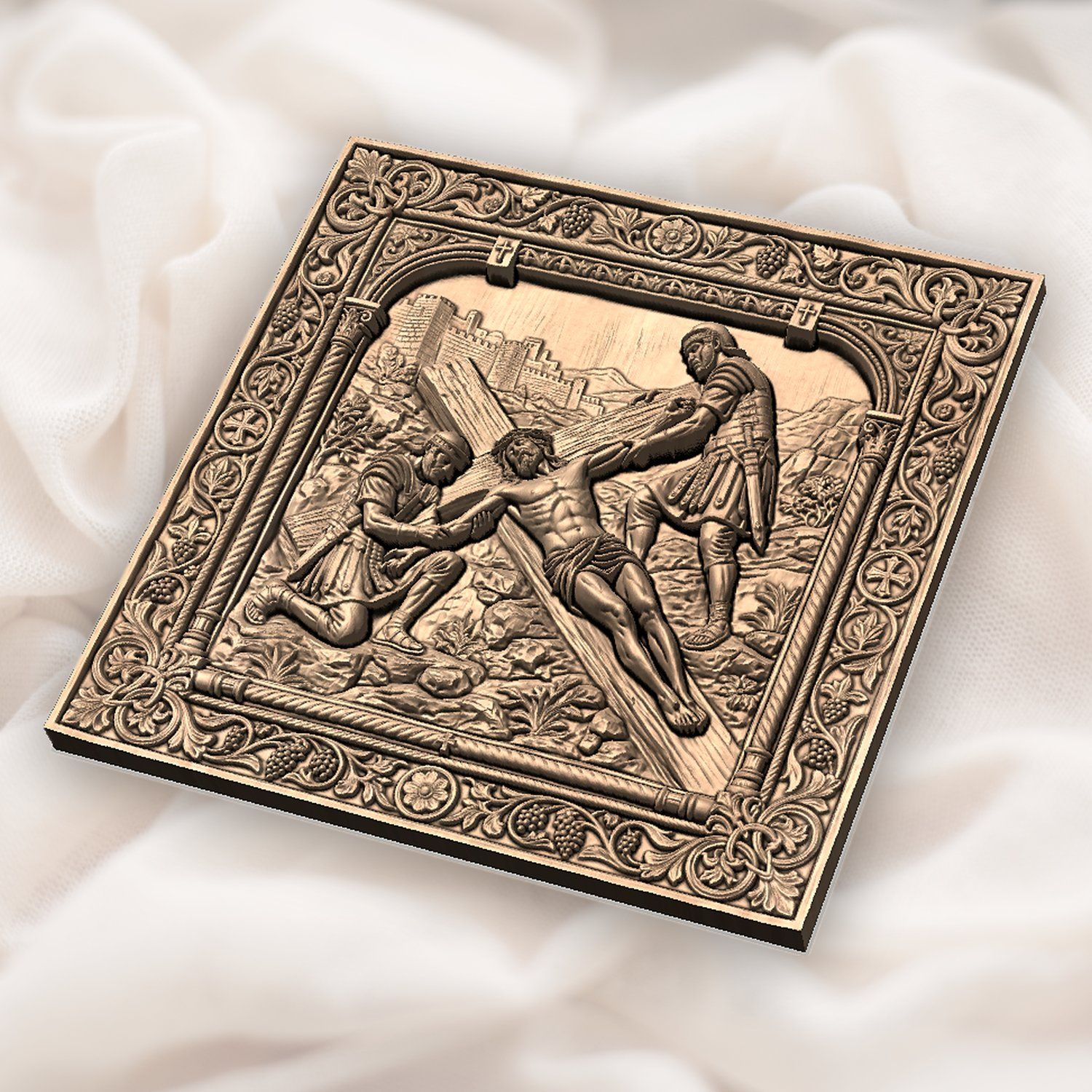 Jesus Nailed to the Cross STL bas-relief STL — view 5