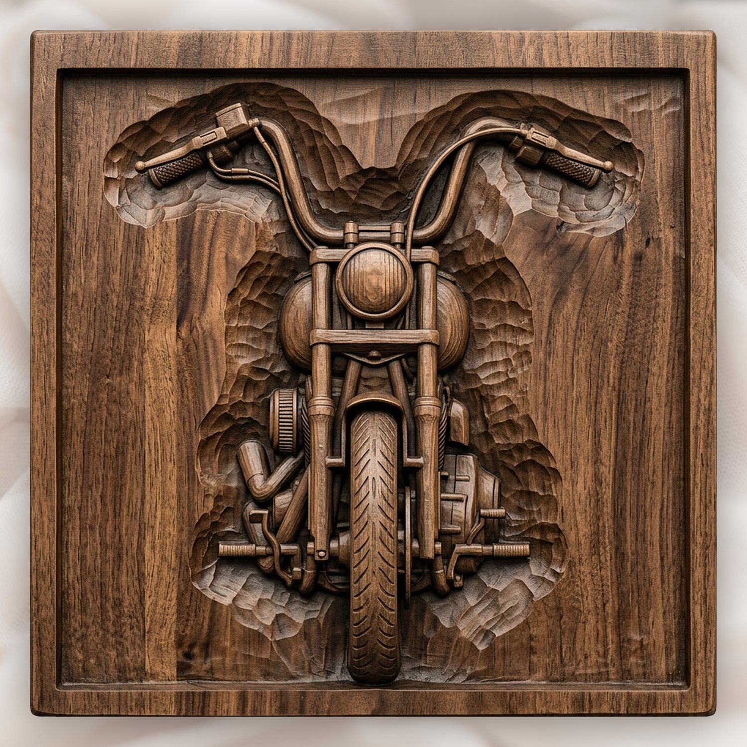Custom Chopper Motorcycle CNC Relief STL bas-relief STL design