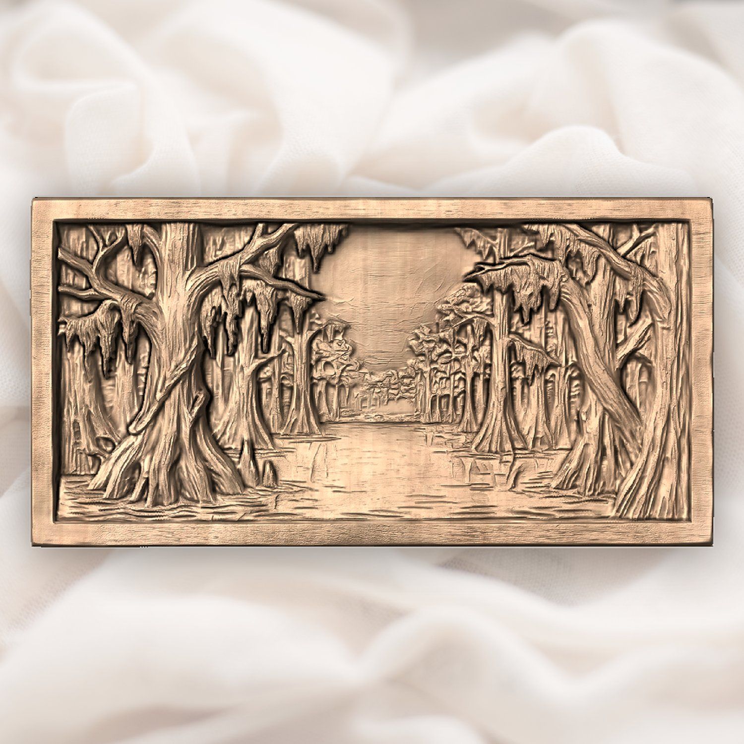 Cypress Swamp Panorama CNC Relief STL bas-relief STL — view 4